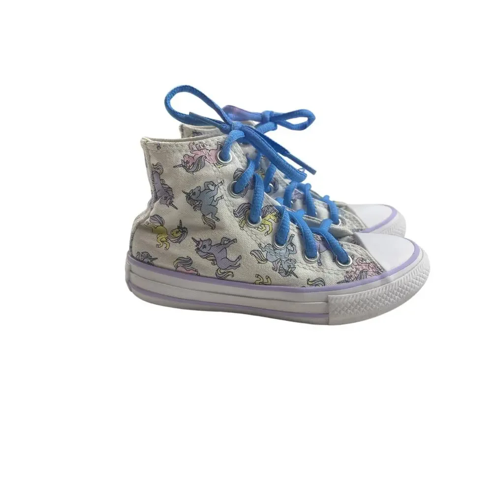 Converse Chuck Taylor High Top Kids US 11 White Violet My Little Pony Canvas
